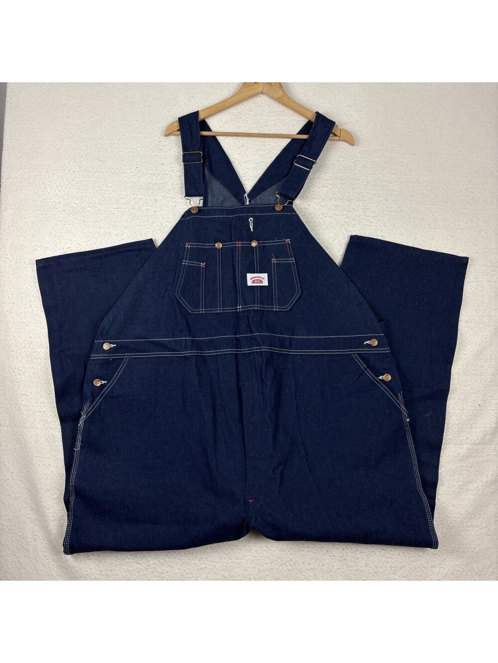 NEW Round House Bib Overalls Mens‎ Size 56x30 Denim Made In USA